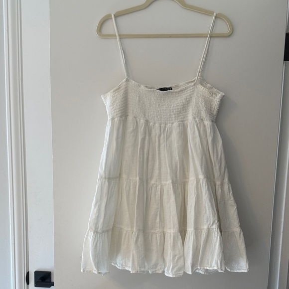 Zara Cream Textured Sleeveless Dress - Picture 1 of 4